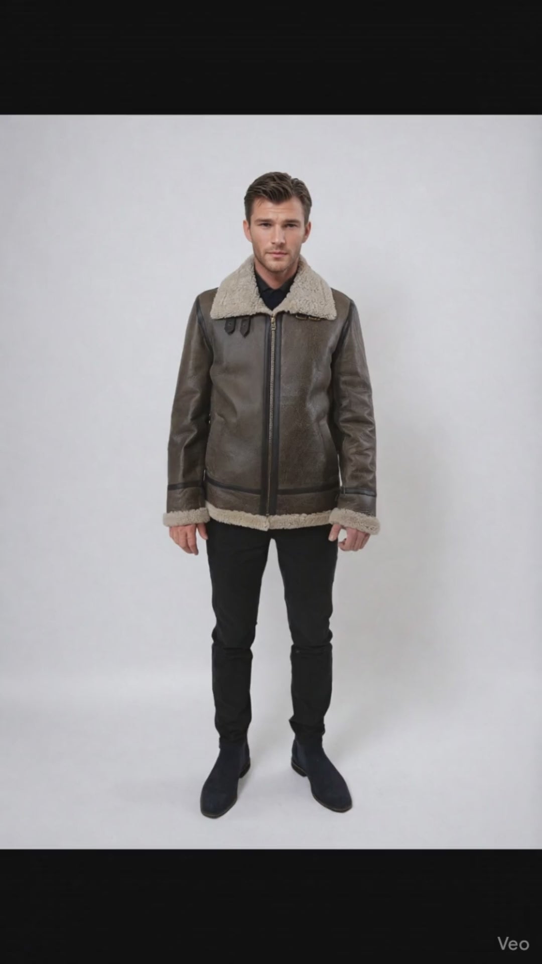 Edward, 68 cm. - Krage - Coolt lamm - Man - Mörkbrun