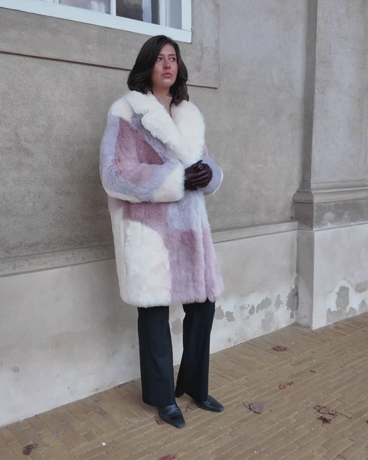 Imma, 90 cm. - Krage - Toscana Lamb - Dam - Flerfärgad