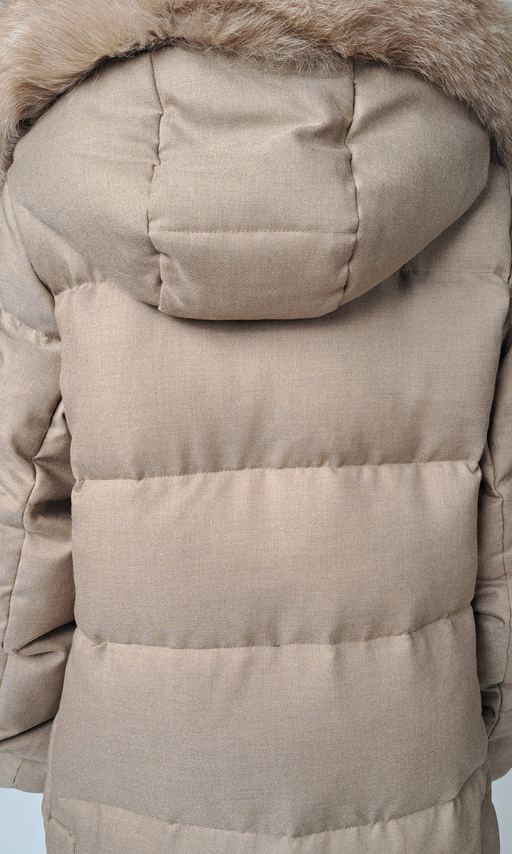 Jadabi, 90 cm. - Kapuze - Daunen - Damen - Kamel