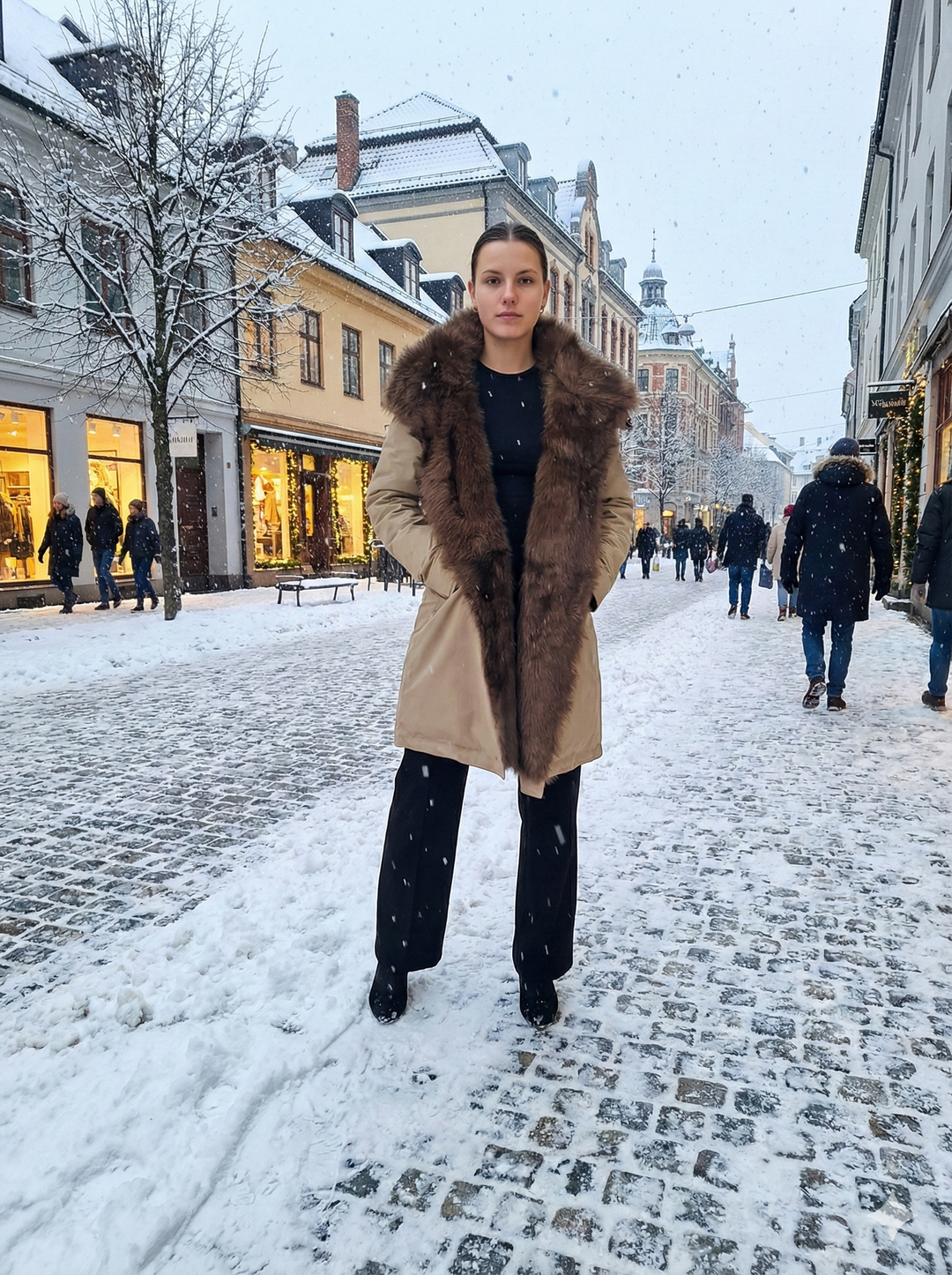 Ivana, 97 cm. - Tekstil - Kvinder - Off White