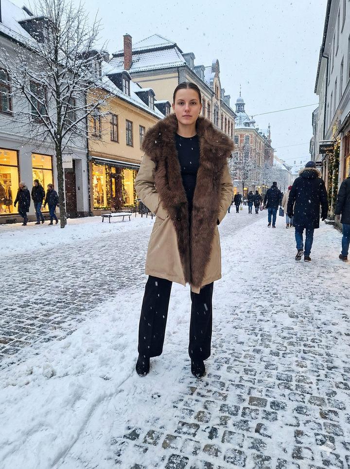 Ivana, 97 cm. - Tekstil - Kvinder - Off White