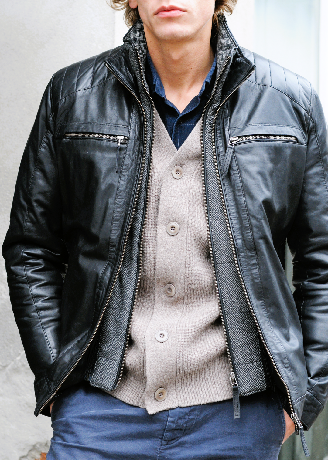 Audrick, 68 cm. - Lamme Malli Læder - Mand - Sort