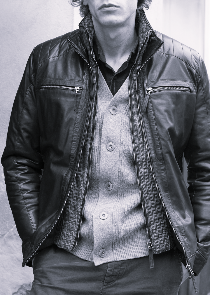 Audrick, 68 cm. - Lamme Malli Læder - Mand - Sort