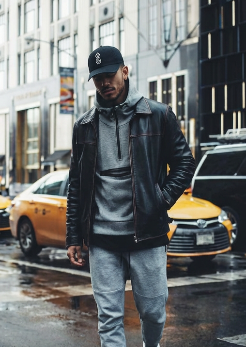 James Dean - vuohi hieroi nahkatakki - mies - musta