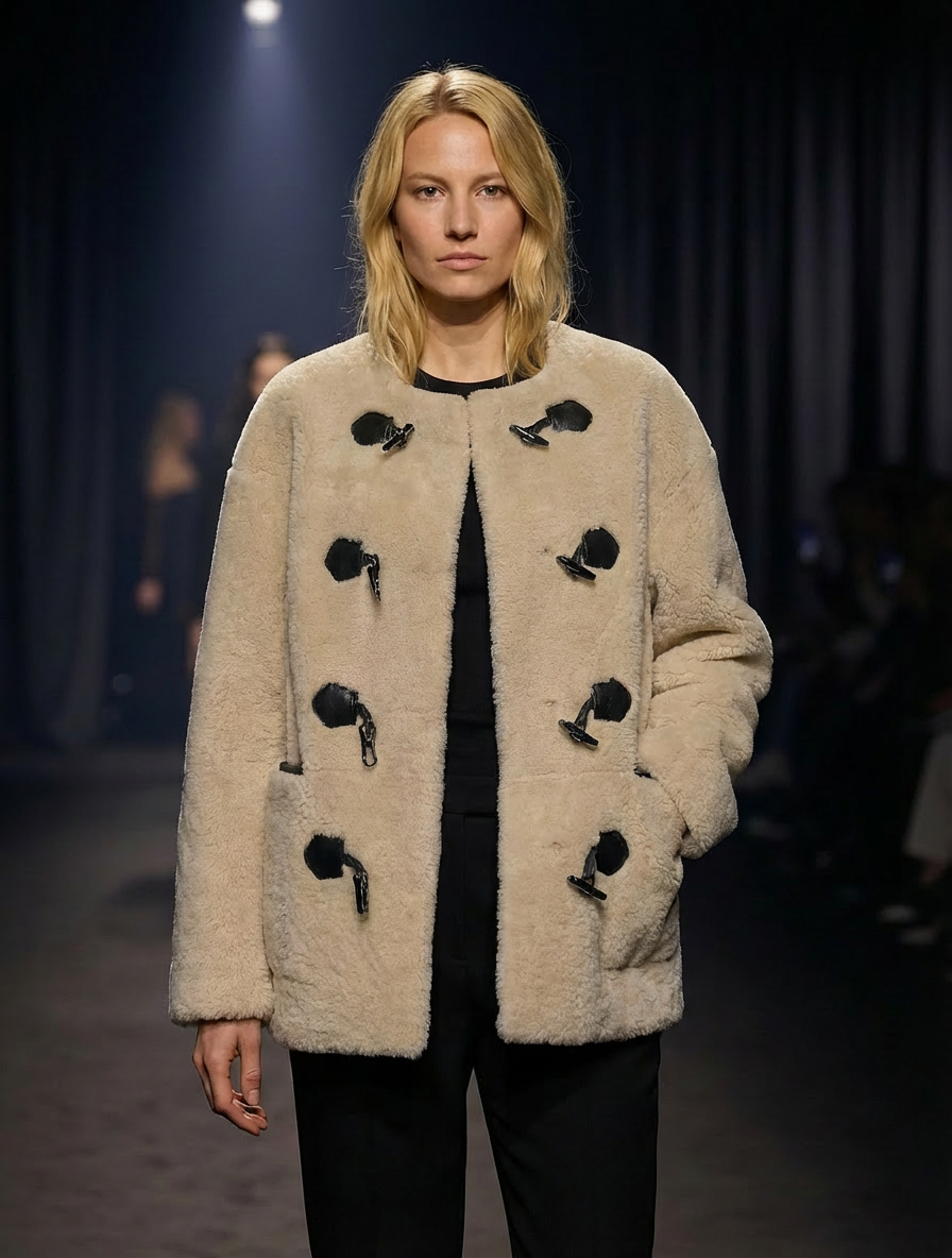 Ila, 65 cm. - Lockigt lamm - Dam - Beige