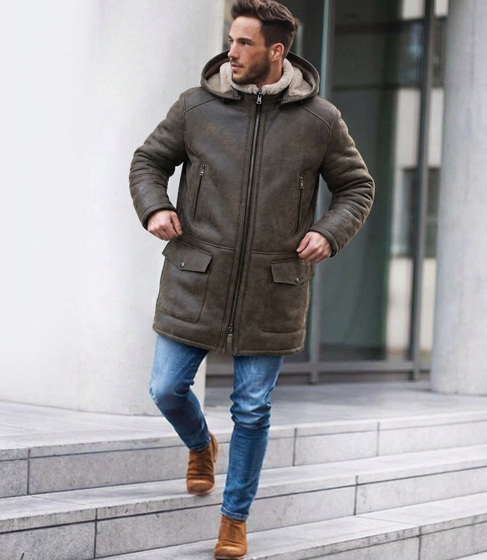 Iago, 85 cm. - Nappa Lamb Crack - Mand - Kamel