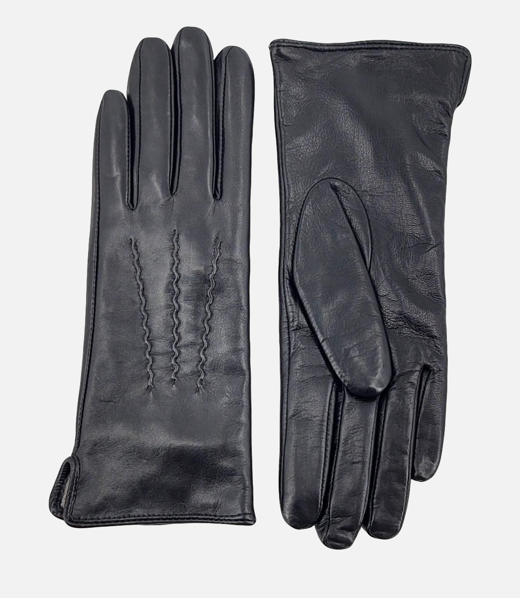 127 Handske - Läder / Læder handske - Tillbehör - Svart