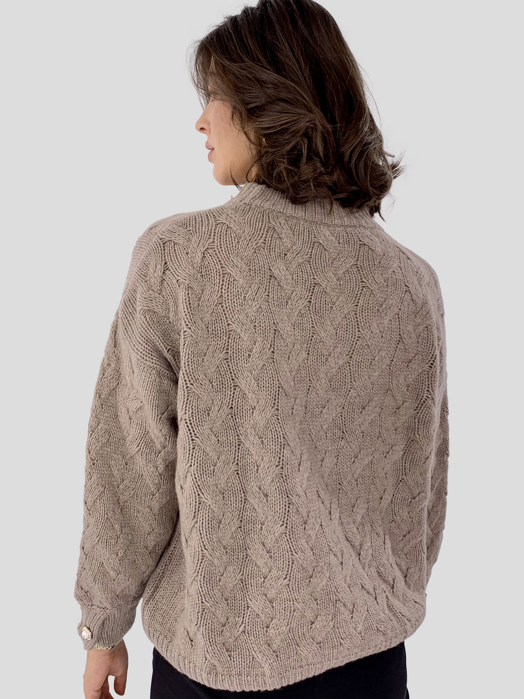 Darwin brun 100% cashmere sweater - dame