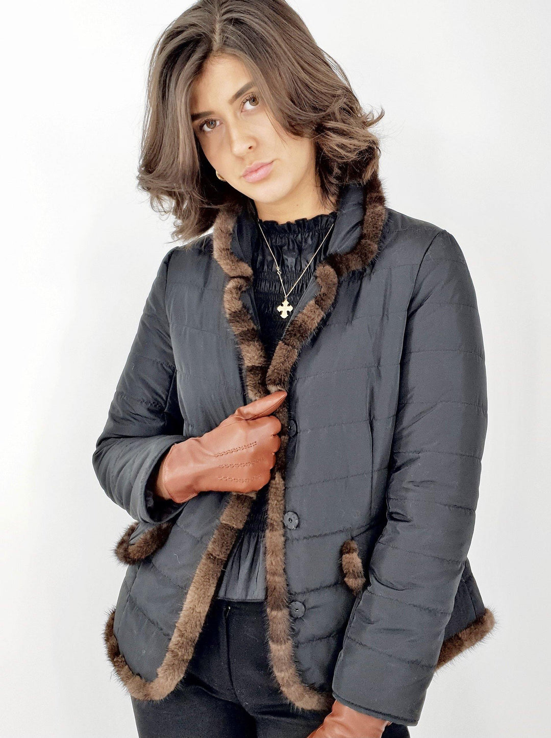 Devalina, 63 cm. - Textile - Women - Black - Textile - Women - Devalina, 63 cm. - Textile - Women - Black - Stampe Pels