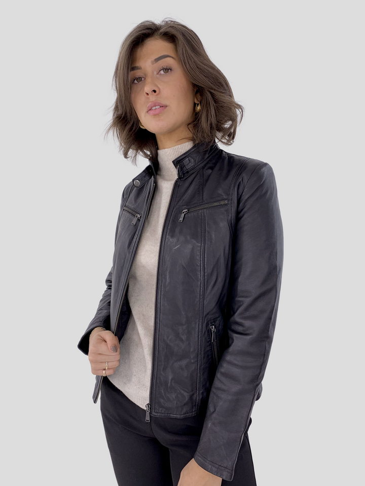 Merry - Nappa Leather - Women - Black / Læder Skinds Jakke - Levinsky - Kvinde