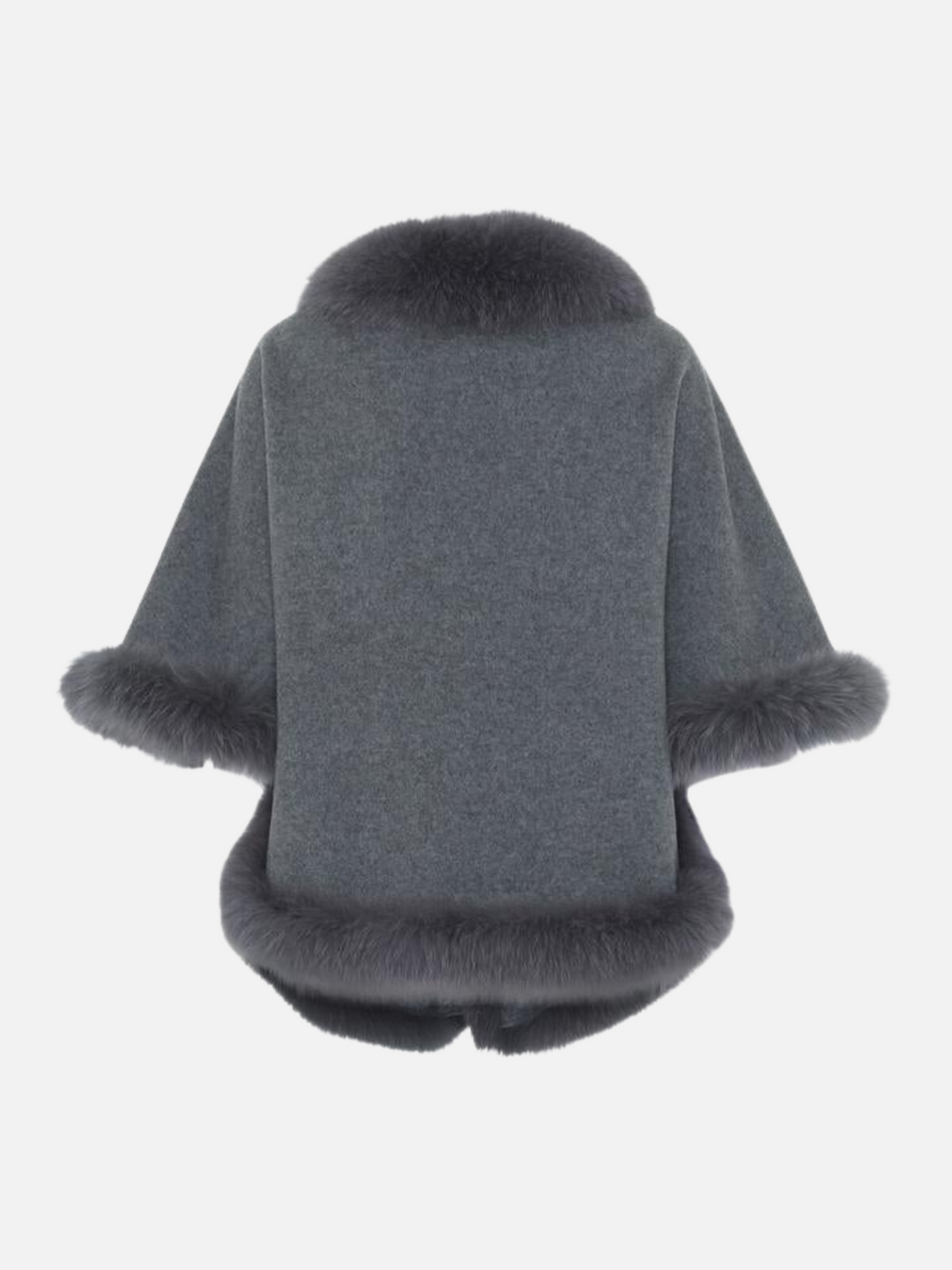 Chadron Cape, 65 cm. - Thinner Double Face Wool - Grey