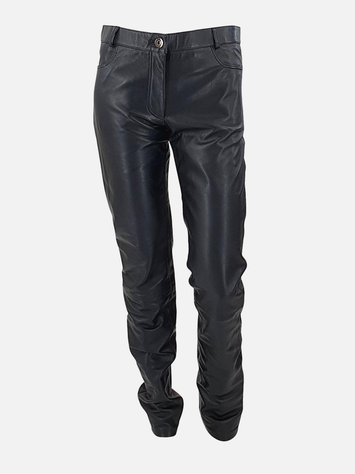 Neue Jeans - Lammnappaleder - Damen - Schwarz