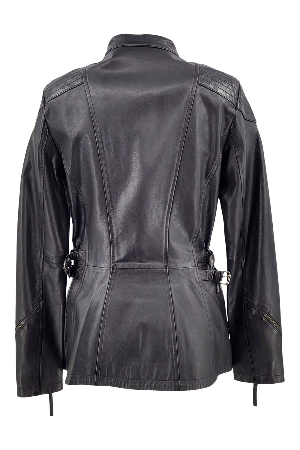 Frances - Lamb Copper Leather - Women - Black / Læder Skinds Jakke - Levinsky - Kvinde | STAMPE PELS