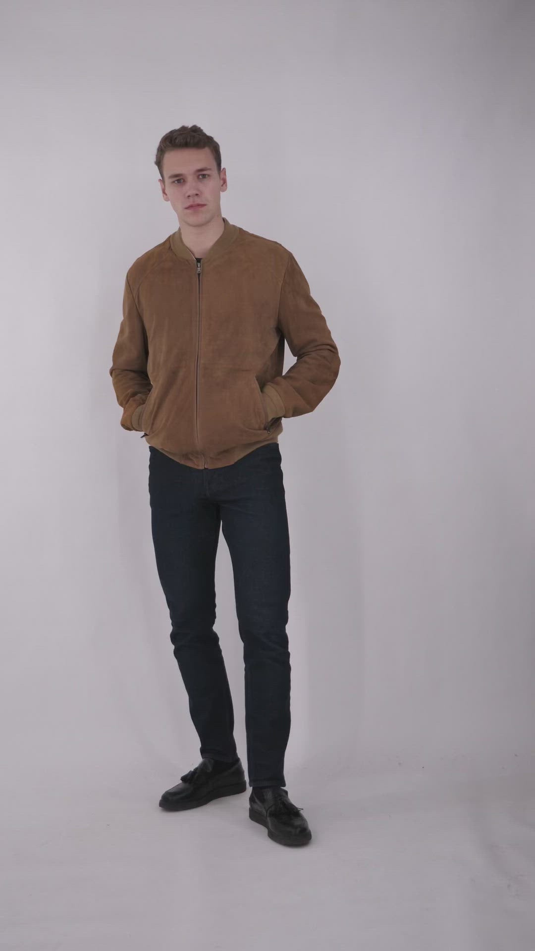 Ruskinds jakke model Carlos - Herre - Camel brown