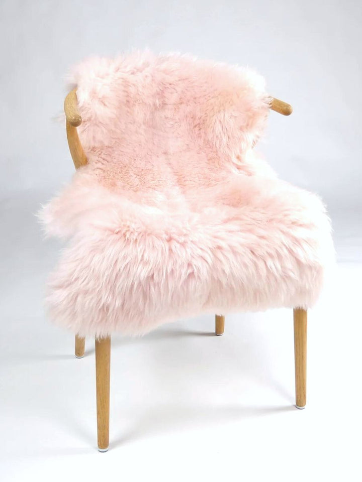 New Zeelandsk Lammeskind til stol 60*90 cm. - Pink