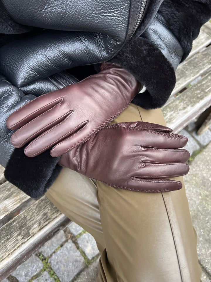 Z-001 Stitch Leather Glove - Brown