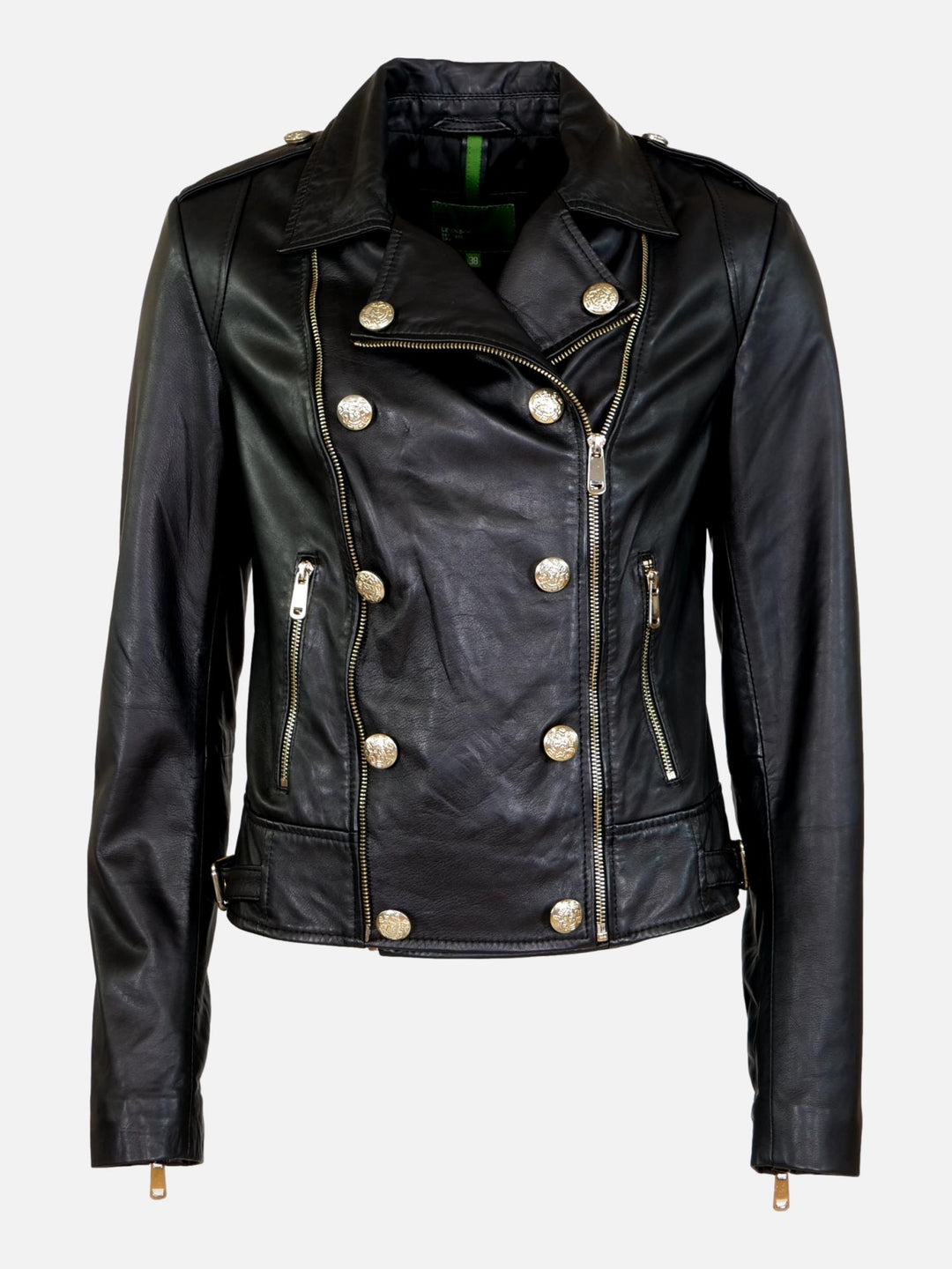 Vlora - Lamb Thick Dace Leather jacket -Women - Black