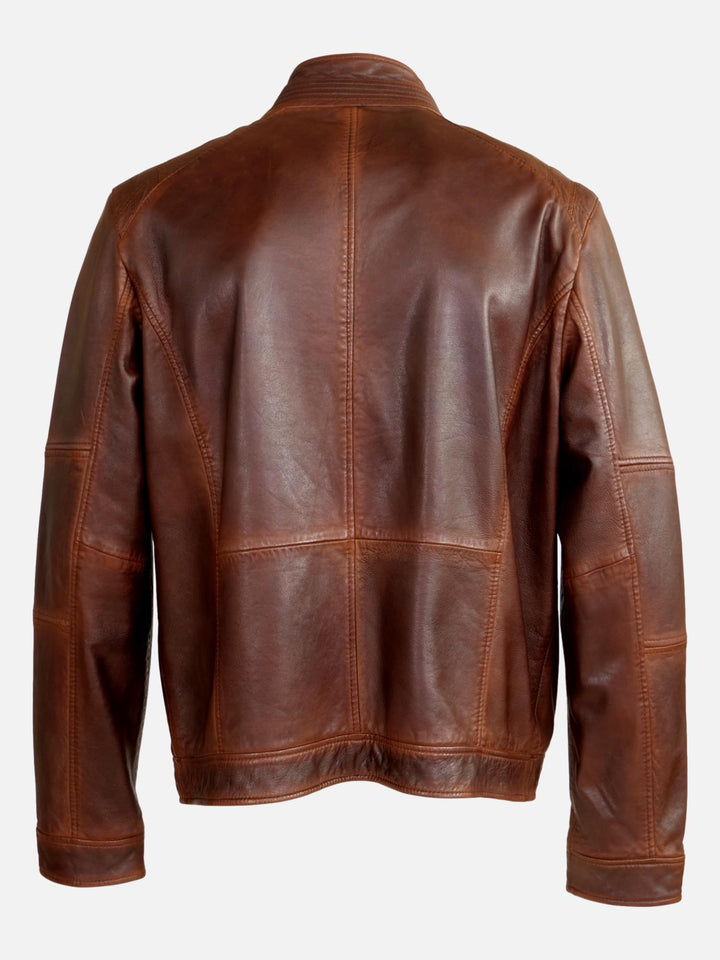Peter - Lamb Gruppo Leather - Man - Antique Brown