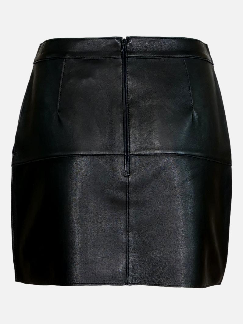 Elsie Skirt - Lamb Malli Leather - Women - Black