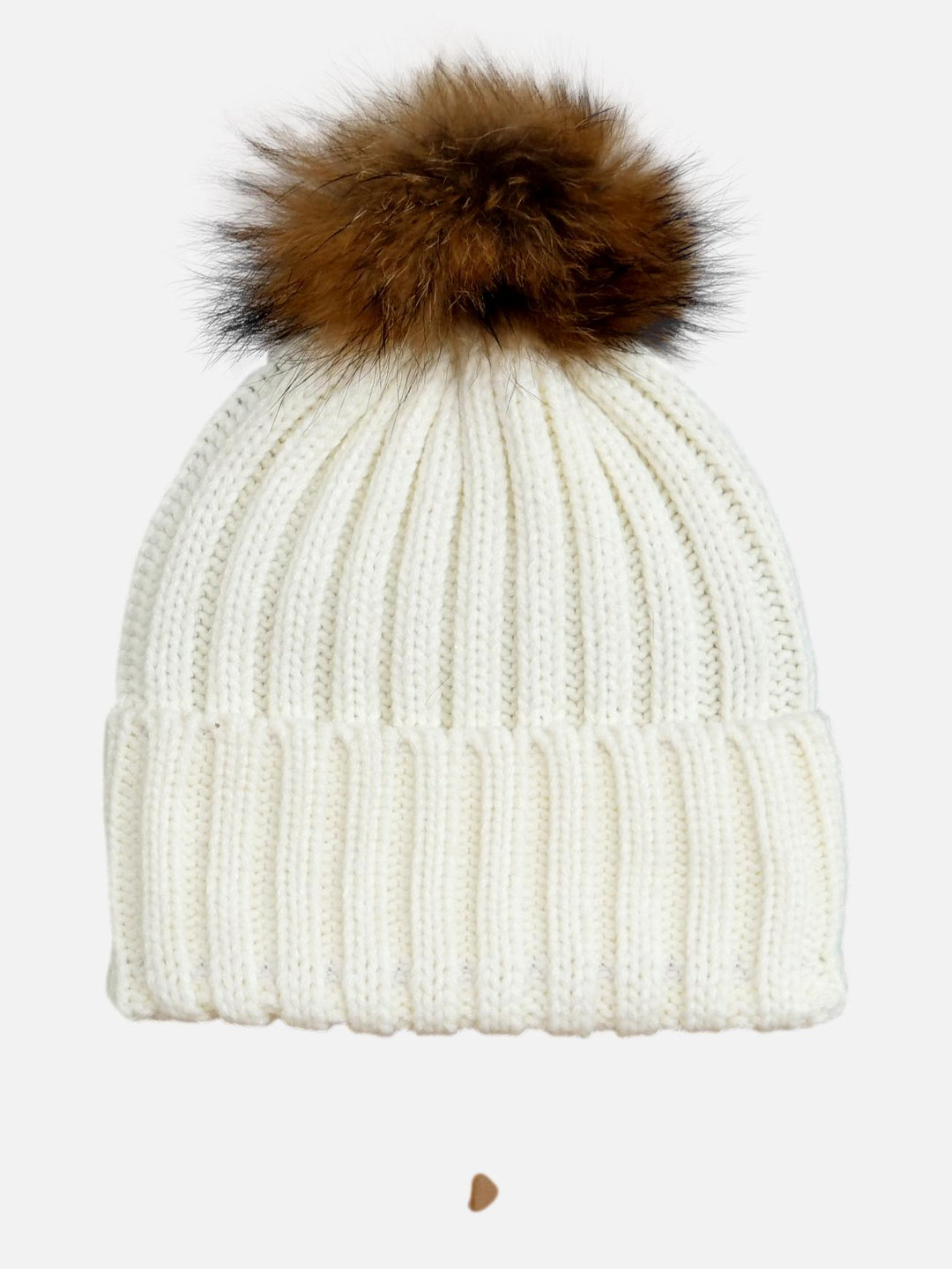 Beanie Hat - Knitted Acrylic - White