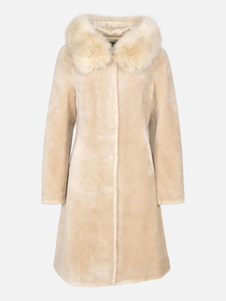 Gamal, 100 cm. - Hood - Laine d'air - Femmes - Camel léger