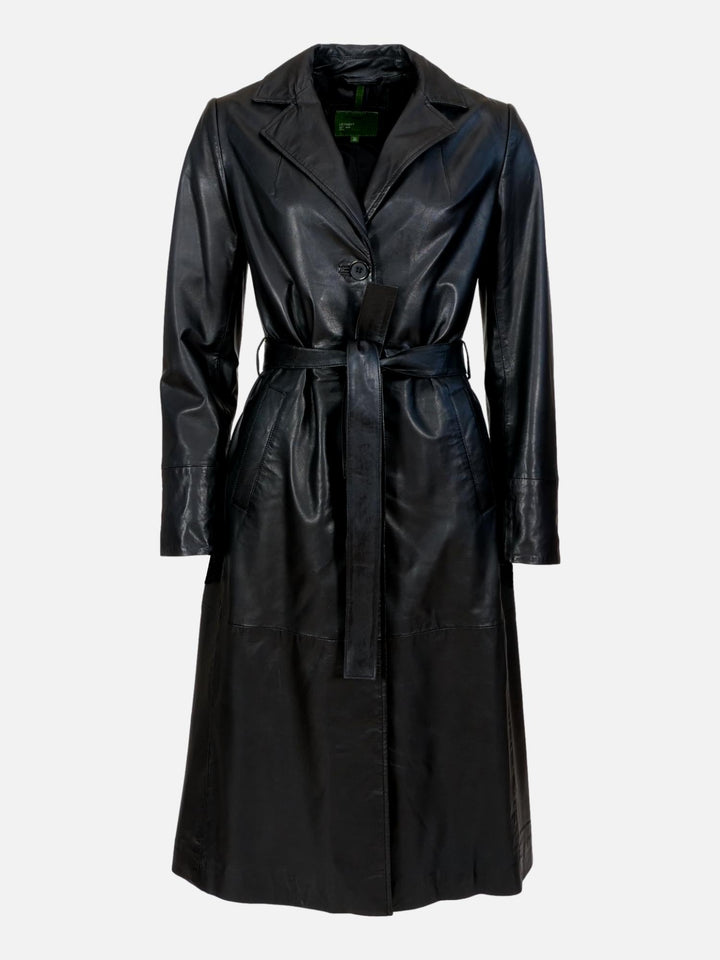 Connie, 115 cm. - Lamb Leather jacket - Women - Black