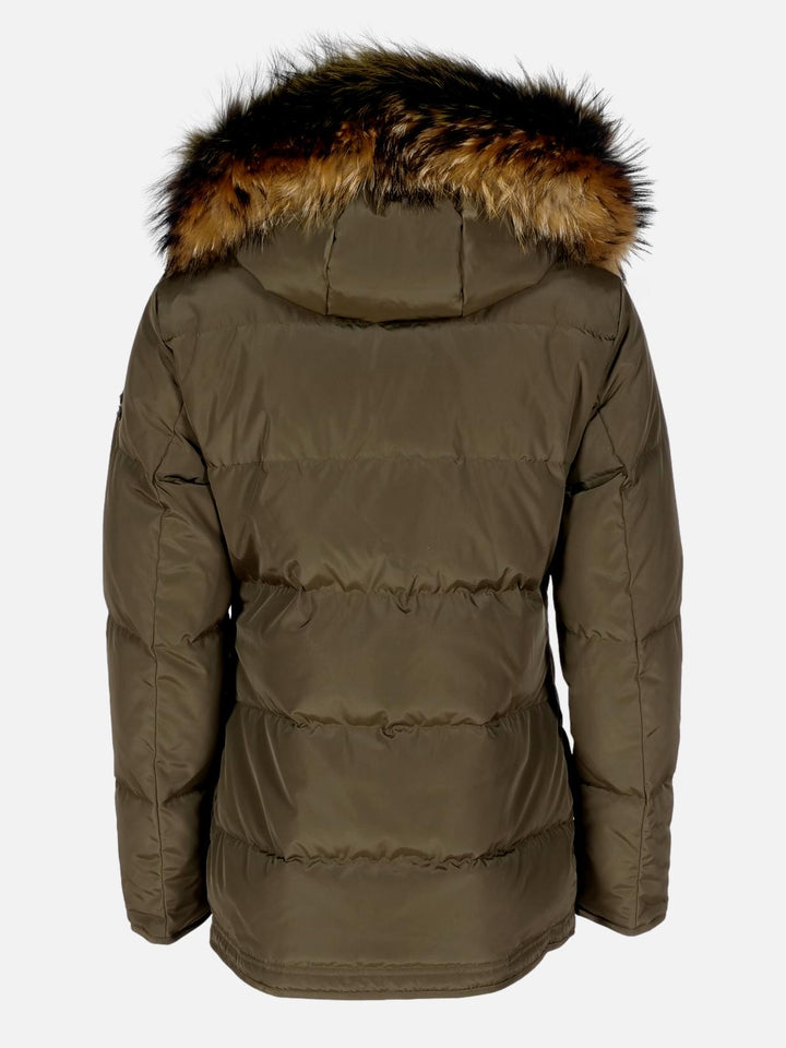 Golumà, 75 cm.  - Cappuccio -100% piumino - Donna - Militare