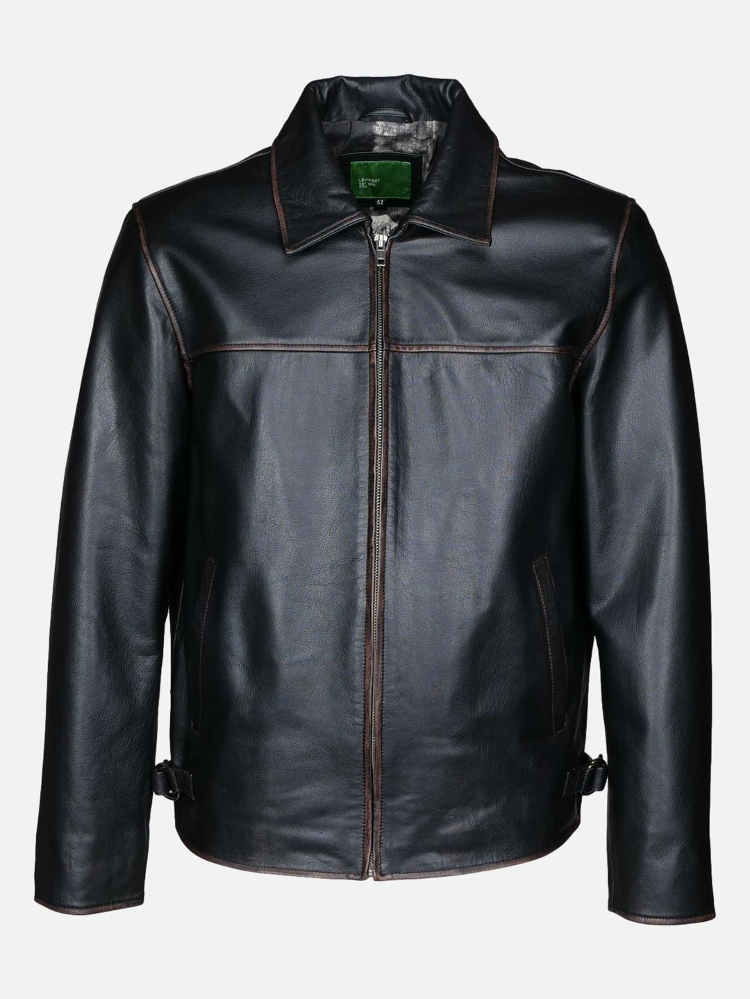 James Dean - Goat Rubbed Off Leather Jacket - Man - Black