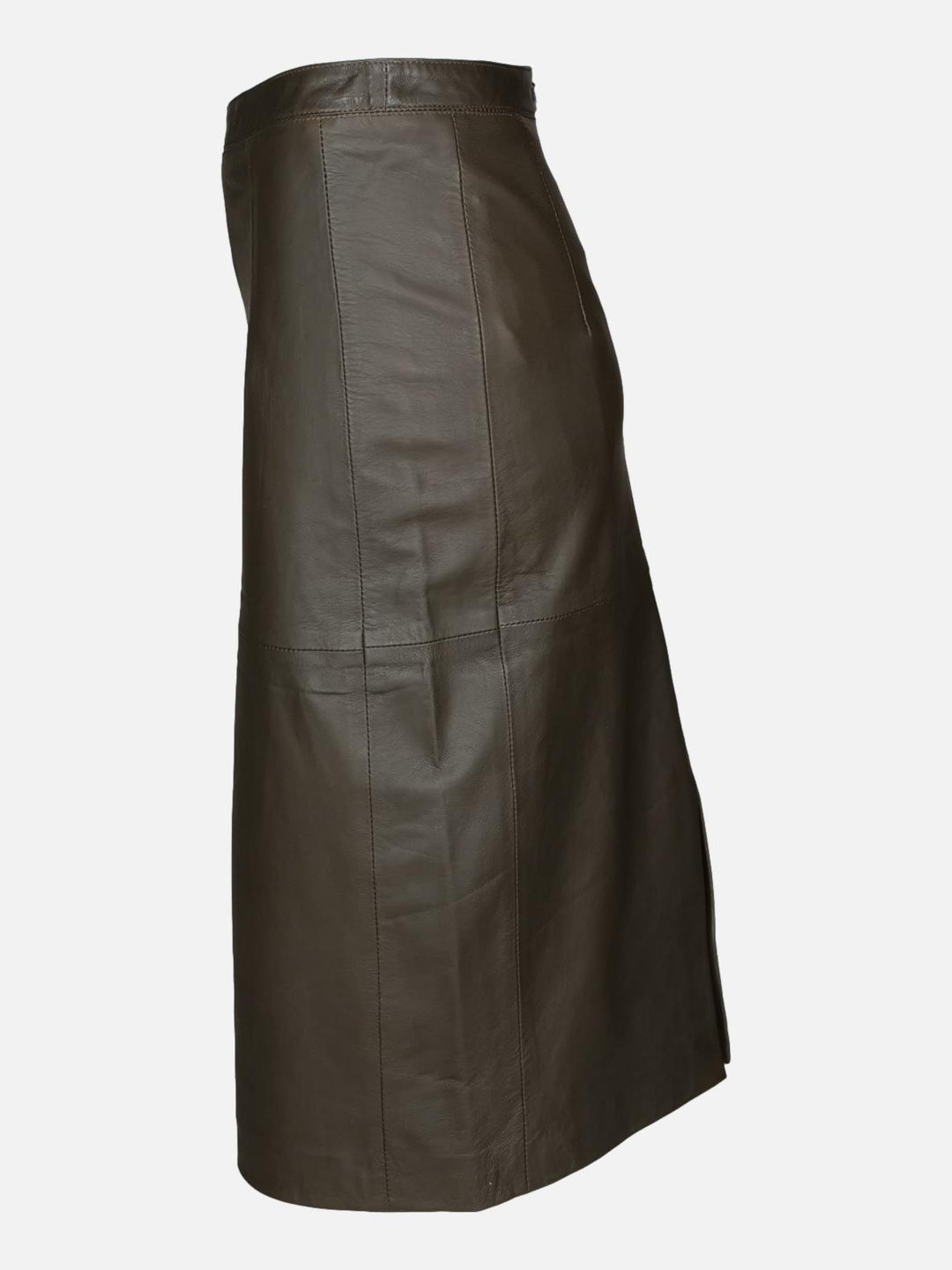 Alondra - Læder nederdel - Dame- Mørke grøn