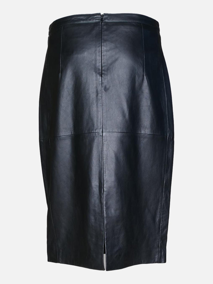 Alondra Skirt - Lamb Nappa Leather - Women - Black