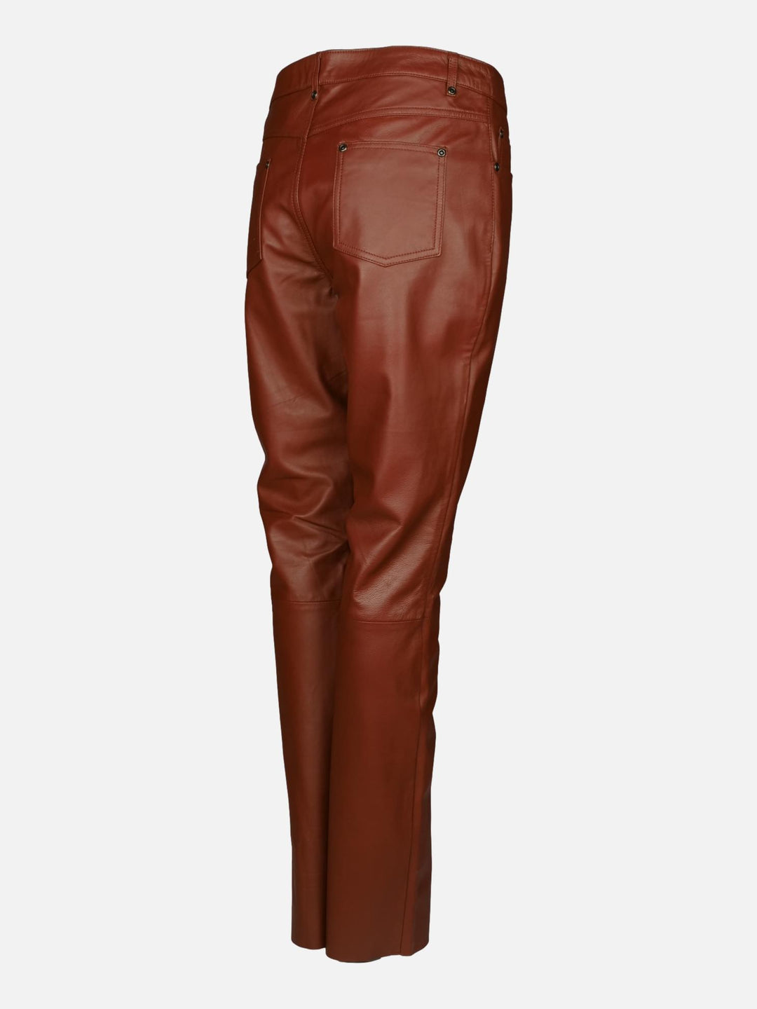 Jill Trouser - Lamb Nappa Leather trouser - Women - Dark Tan
