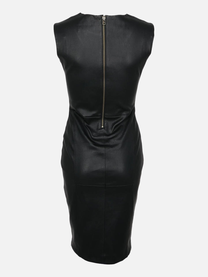 Felicia Dress - Lamb Stretch Leather - Women - Black