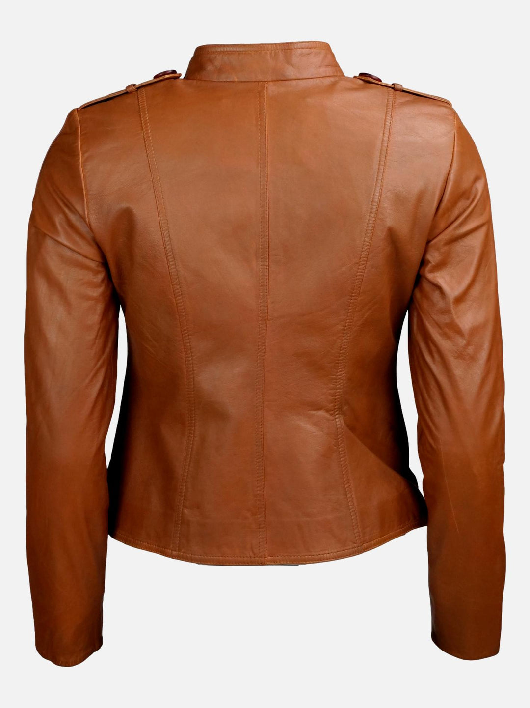 10785 Womens Jacket - Lamb Leather - Women - Cognac
