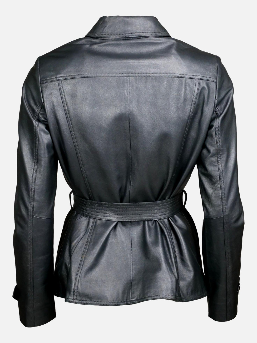 Long Womens Jacket - Lamb Leather - Women - Grey