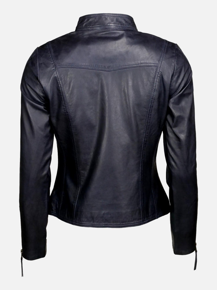 10245 Womens Jacket - Lamb Leather - Women - Navy