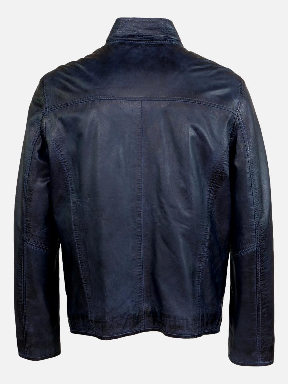 Vincenzo - Leatherjacket - Man - Blue