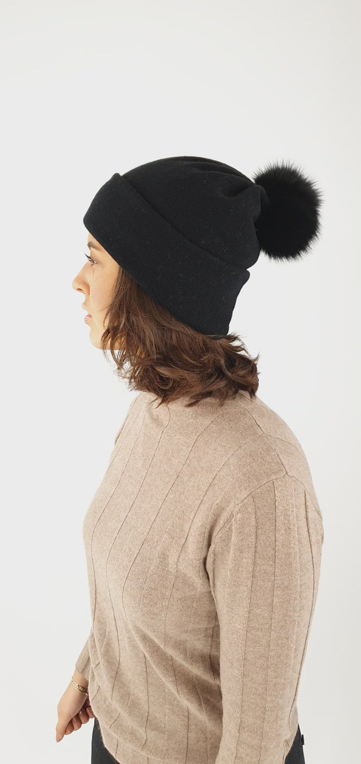 Jersey Beany Hat / Shawl - Accesories - Black