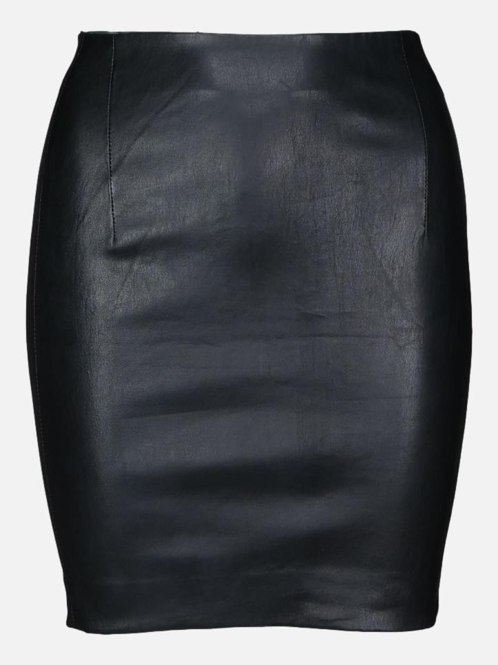 Deanne Skirt - Lamb Stretch Leather - Women - Black